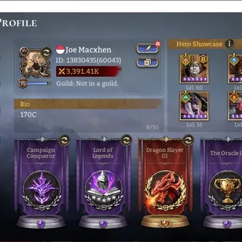 Watcher of Realms Accounts End-Game GLOBAL 60x|3,3M Power|6 Lord[PraetusA2,Nastya,Rivenhald,Etc]|43 Legend[Ezio