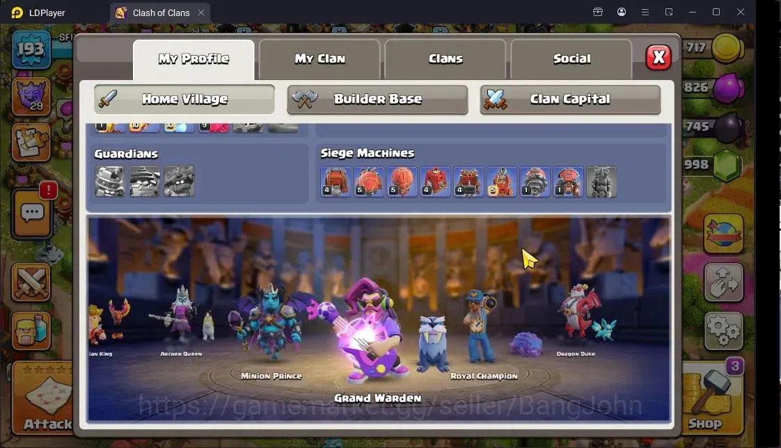 Clash of Clans Accounts Global | TH 17-BH 10|LVL 193|BK 95,AQ 97,MP 72,GW image 3