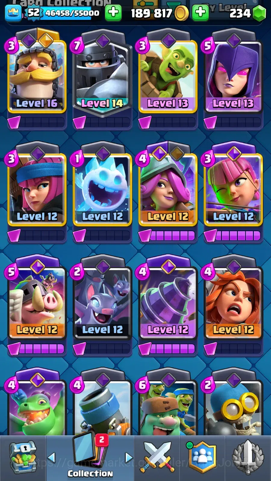 Clash Royale Accounts Others Lv 52|Trophy 10266|KTL 10