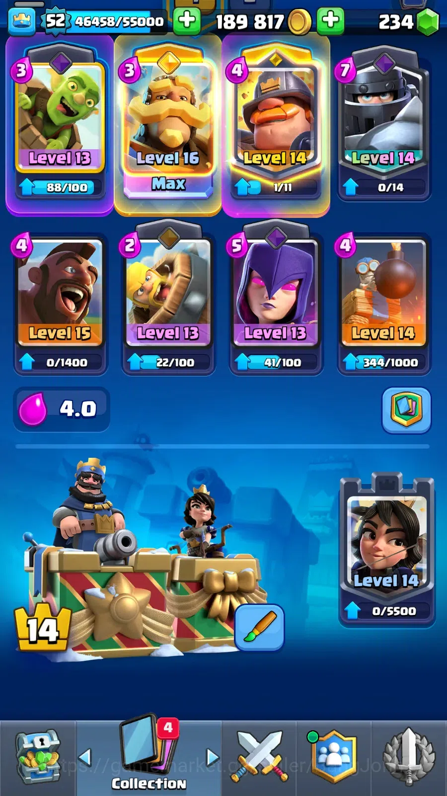 Clash Royale Accounts Others Lv 52|Trophy 10266|KTL 12