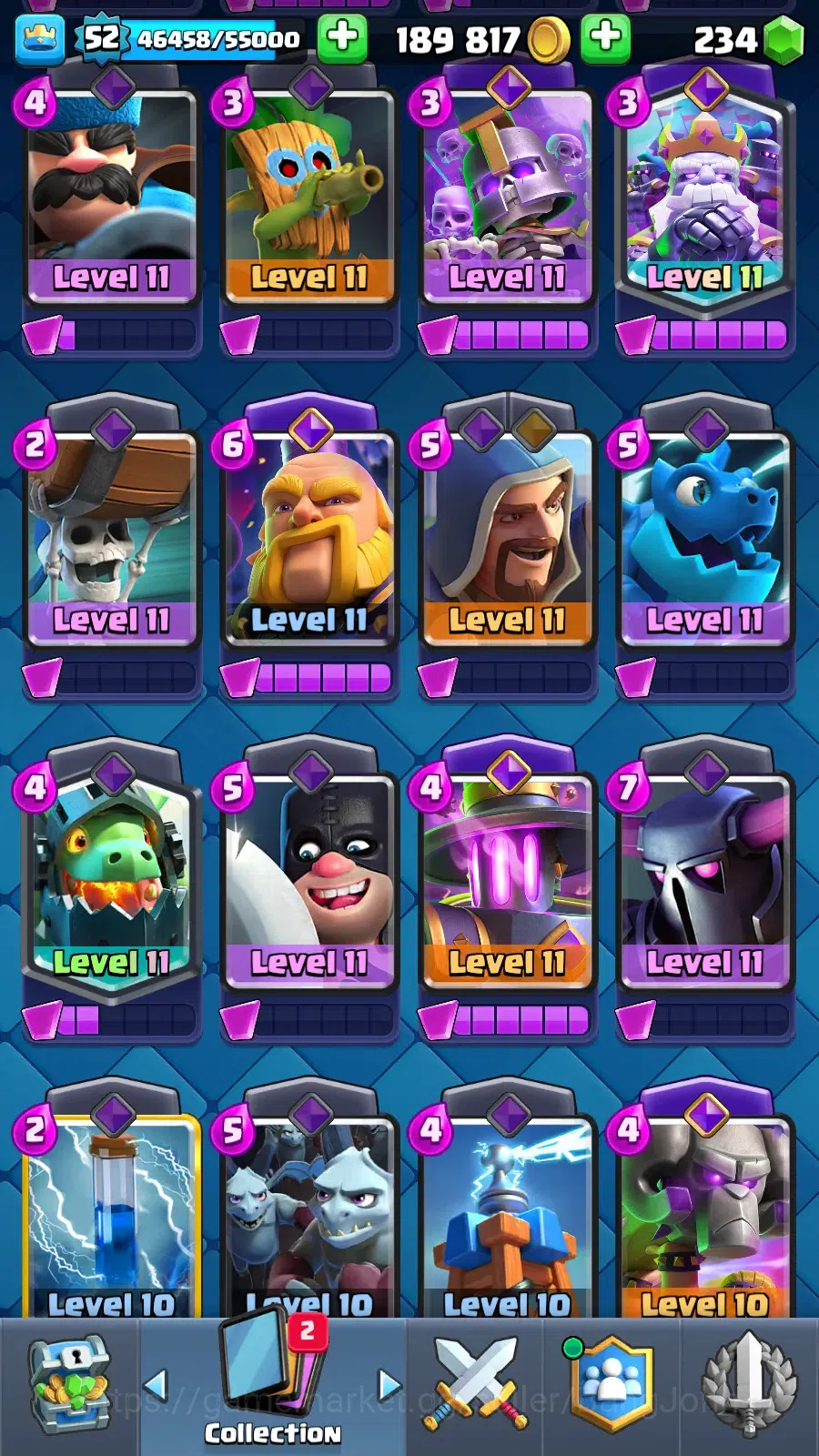 Clash Royale Accounts Others Lv 52|Trophy 10266|KTL 13