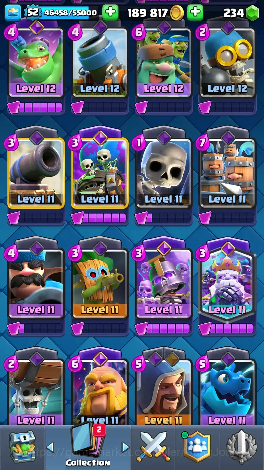 Clash Royale Accounts Others Lv 52|Trophy 10266|KTL 8
