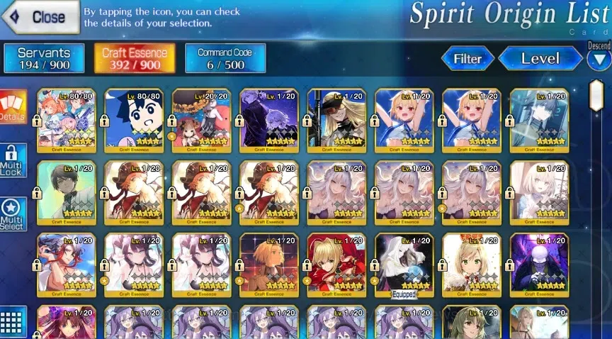 Fate-Grand Order Accounts NA Starter Septem Lv 57|5 limited ssr|Kama(Avenger)NP3, Space Ereshkigal, Kiara(Moon Cancer)|Bday 5