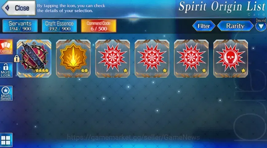 Fate-Grand Order Accounts NA Starter Septem Lv 57|5 limited ssr|Kama(Avenger)NP3, Space Ereshkigal, Kiara(Moon Cancer)|Bday 7