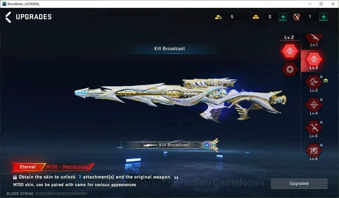 Blood Strike Accounts ASIA|ETERNAL Lv2 M700-Retribution+2 ULTRA Origin12 image 8