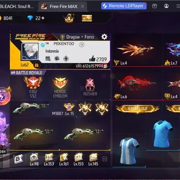 Free Fire Accounts Indonesia | 4 EVO  Guns: AK47,SCAR,AUG,WOODPECKER| M1887-Hand of Hope| Electrify Bunny | Check SS FF844B