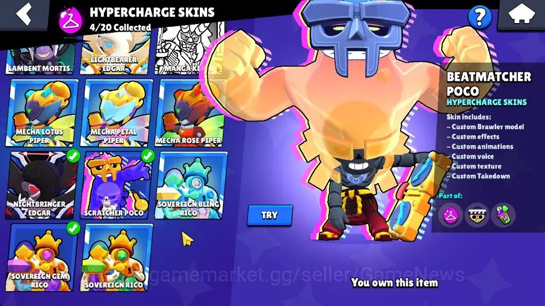 Brawl Stars Accounts 27183 Trophy|79 Brawlers 22 Max Lvl|13 Prestige|255 Skin|4 Hypch Skins 7 Legend 6 Myth 54 15