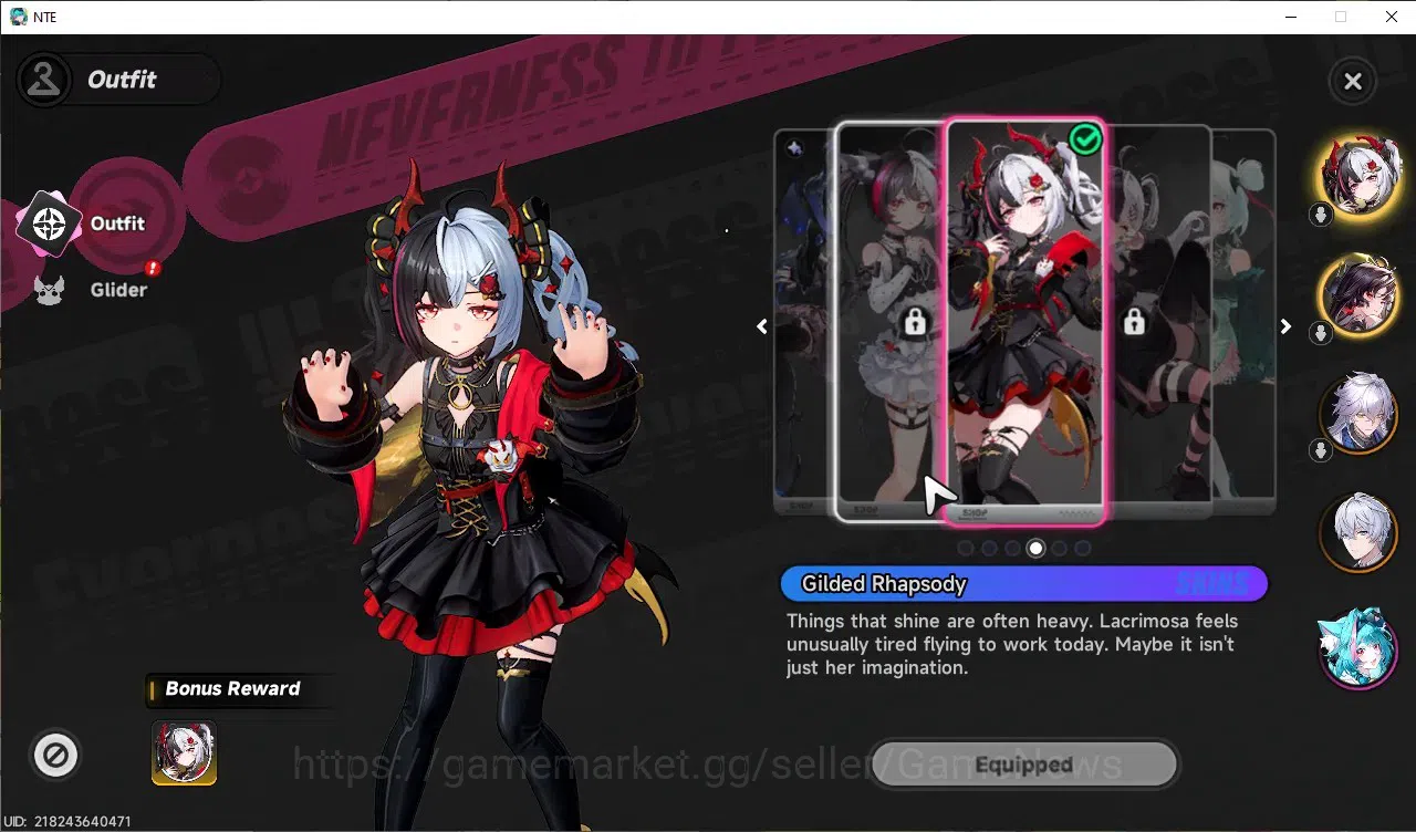 Neverness to Everness Accounts GLOBAL SEA|HL 3|3 SSR (Lacrimosa+Skin,Hotori),Baic image 2