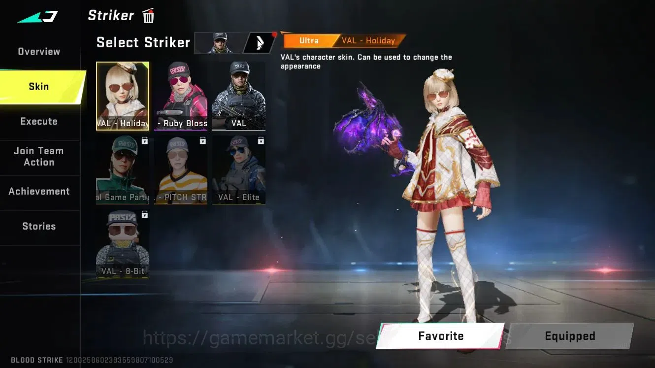 Blood Strike Accounts Collab Skin ASIA|3 ETERNAL (M4A1-Blight Lv5, MP5-Bloodrift Lv5, Vector)|Collab Ethan-Byakuya|ULTRA 13