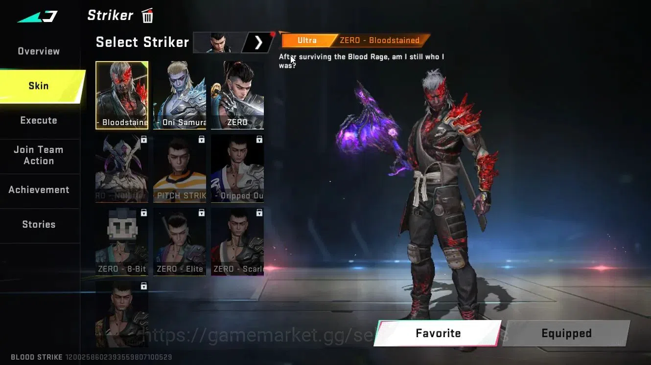 Blood Strike Accounts Collab Skin ASIA|3 ETERNAL (M4A1-Blight Lv5, MP5-Bloodrift Lv5, Vector)|Collab Ethan-Byakuya|ULTRA 14