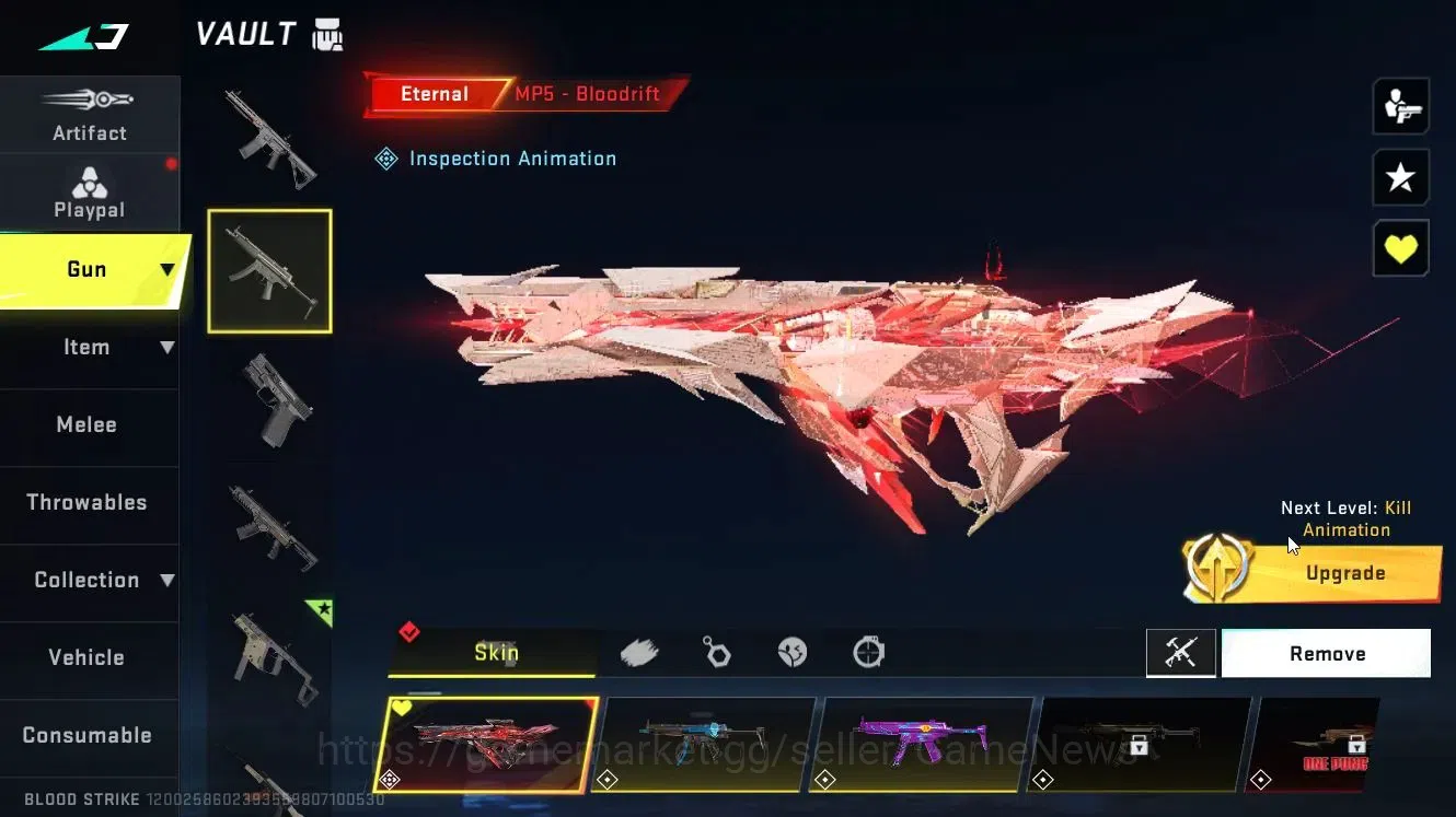 Blood Strike Accounts Collab Skin ASIA|3 ETERNAL (M4A1-Blight Lv5, MP5-Bloodrift Lv5, Vector)|Collab Ethan-Byakuya|ULTRA 18