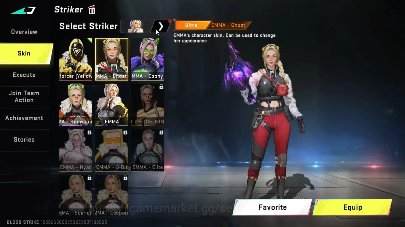 Blood Strike Accounts Collab Skin ASIA|3 ETERNAL (M4A1-Blight Lv5, MP5-Bloodrift Lv5, Vector)|Collab Ethan-Byakuya|ULTRA 7