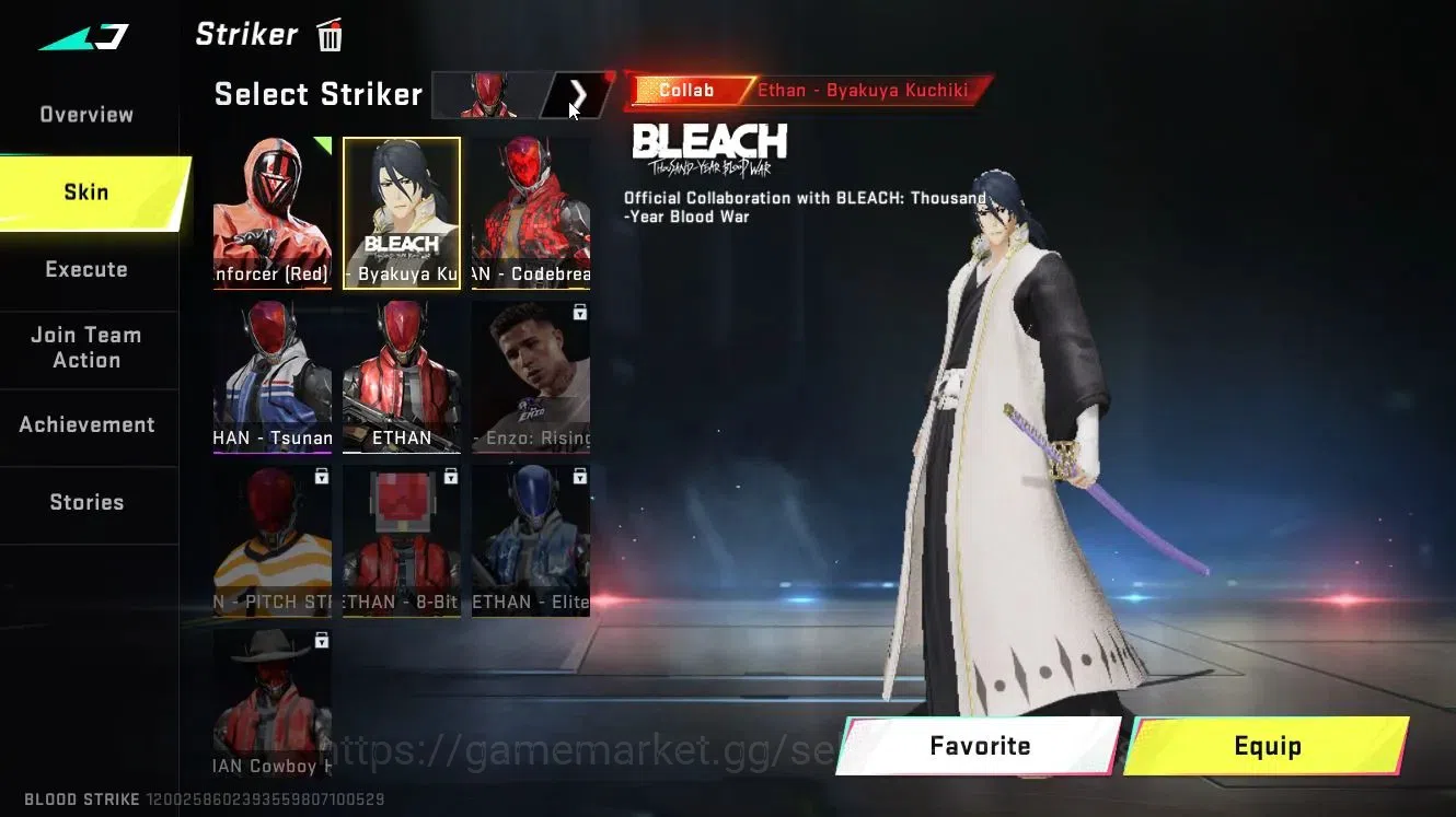 Blood Strike Accounts Collab Skin ASIA|3 ETERNAL (M4A1-Blight Lv5, MP5-Bloodrift Lv5, Vector)|Collab Ethan-Byakuya|ULTRA 8