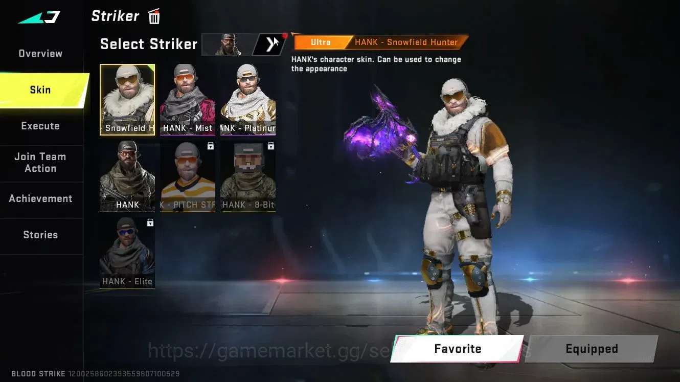 Blood Strike Accounts Collab Skin ASIA|3 ETERNAL (M4A1-Blight Lv5, MP5-Bloodrift Lv5, Vector)|Collab Ethan-Byakuya|ULTRA 9