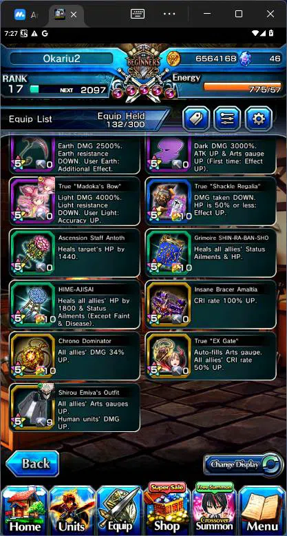 Grand Summoners Accounts Others GLOBAL|13 Ascend|Rank 17|Okarun TW, S Miyu TW, Chloe, Jay, S Luvia&Rin ,Kaname TW, Gamagori 9