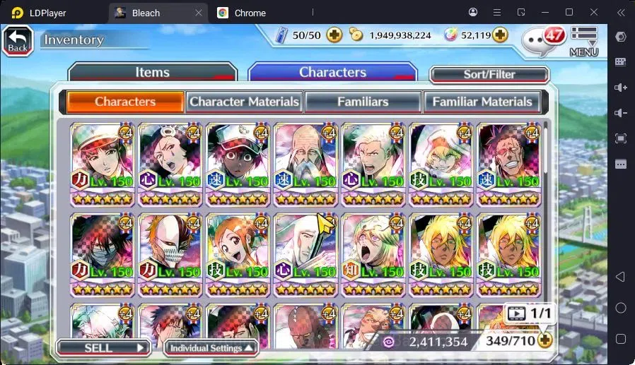 Bleach: Brave Souls Accounts Mid-Tier GLOBAL |52K Orb+MidGame|Ichigo DreamTeam,Gremmy9TH,Rangiku Swimsuit,Genryusai 12