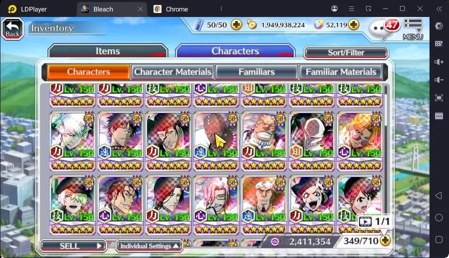 Bleach: Brave Souls Accounts Mid-Tier GLOBAL |52K Orb+MidGame|Ichigo DreamTeam,Gremmy9TH,Rangiku Swimsuit,Genryusai 13