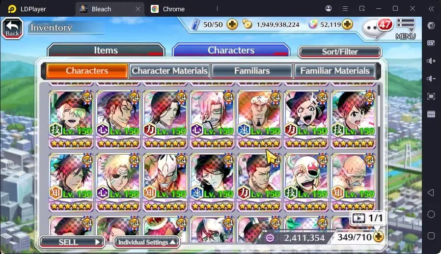 Bleach: Brave Souls Accounts Mid-Tier GLOBAL |52K Orb+MidGame|Ichigo DreamTeam,Gremmy9TH,Rangiku Swimsuit,Genryusai 14