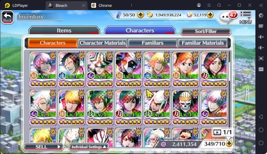 Bleach: Brave Souls Accounts Mid-Tier GLOBAL |52K Orb+MidGame|Ichigo DreamTeam,Gremmy9TH,Rangiku Swimsuit,Genryusai 16