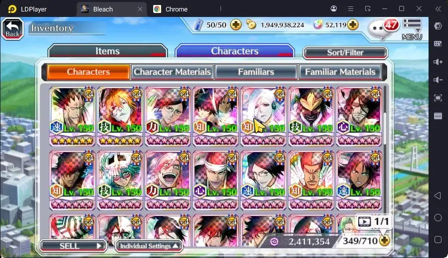 Bleach: Brave Souls Accounts Mid-Tier GLOBAL |52K Orb+MidGame|Ichigo DreamTeam,Gremmy9TH,Rangiku Swimsuit,Genryusai 18