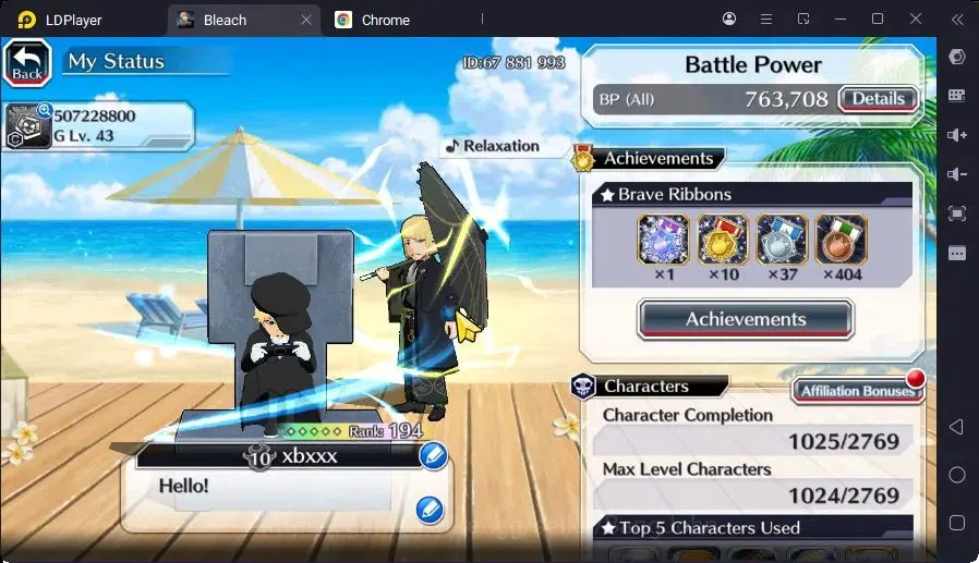 Bleach: Brave Souls Accounts Mid-Tier GLOBAL |52K Orb+MidGame|Ichigo DreamTeam,Gremmy9TH,Rangiku Swimsuit,Genryusai 2