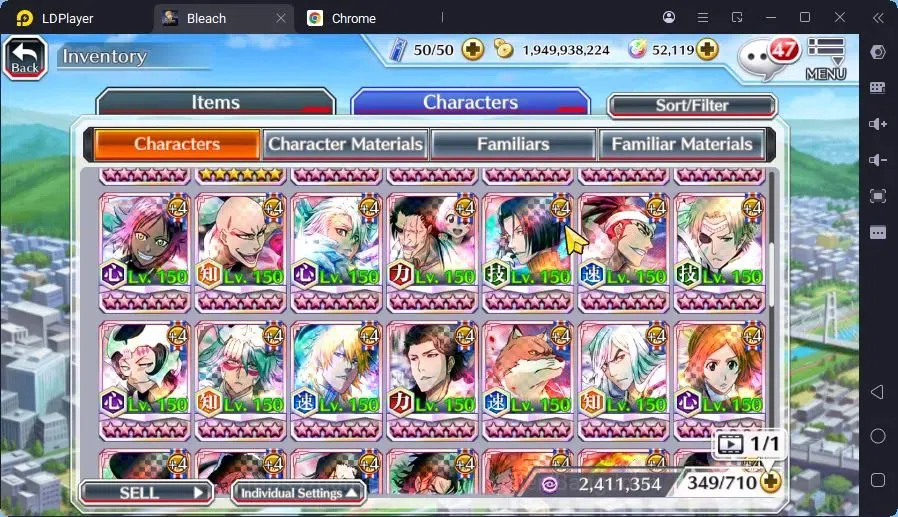 Bleach: Brave Souls Accounts Mid-Tier GLOBAL |52K Orb+MidGame|Ichigo DreamTeam,Gremmy9TH,Rangiku Swimsuit,Genryusai 20