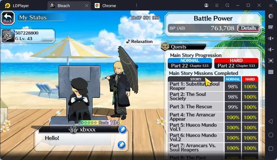 Bleach: Brave Souls Accounts Mid-Tier GLOBAL |52K Orb+MidGame|Ichigo DreamTeam,Gremmy9TH,Rangiku Swimsuit,Genryusai 4