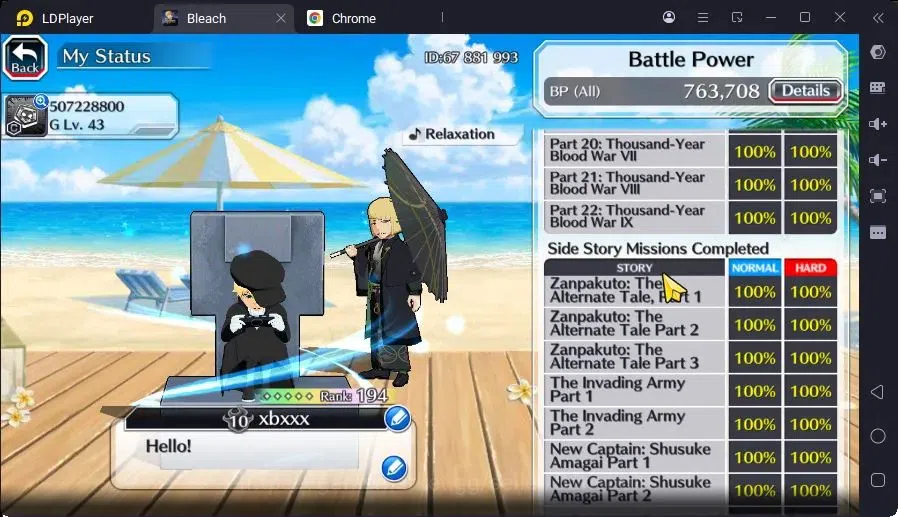 Bleach: Brave Souls Accounts Mid-Tier GLOBAL |52K Orb+MidGame|Ichigo DreamTeam,Gremmy9TH,Rangiku Swimsuit,Genryusai 5