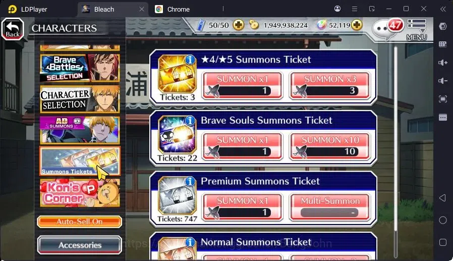 Bleach: Brave Souls Accounts Mid-Tier GLOBAL |52K Orb+MidGame|Ichigo DreamTeam,Gremmy9TH,Rangiku Swimsuit,Genryusai 6