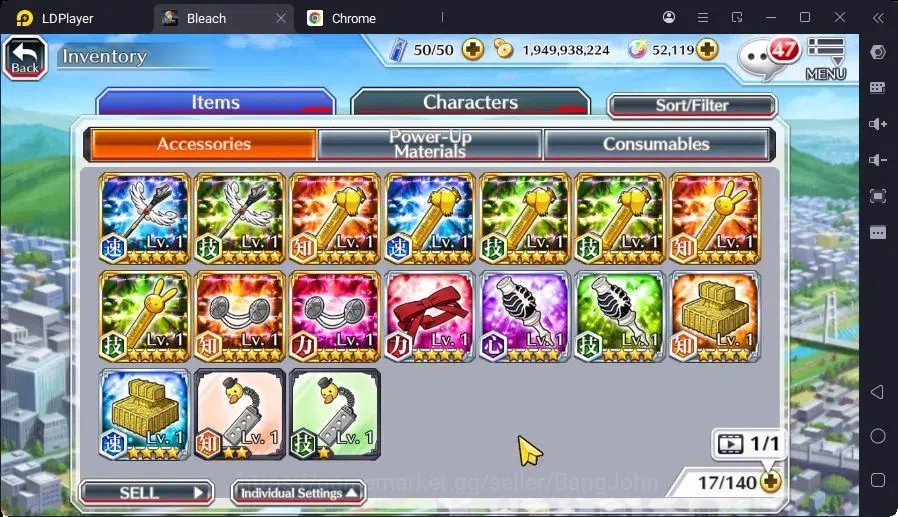 Bleach: Brave Souls Accounts Mid-Tier GLOBAL |52K Orb+MidGame|Ichigo DreamTeam,Gremmy9TH,Rangiku Swimsuit,Genryusai 7