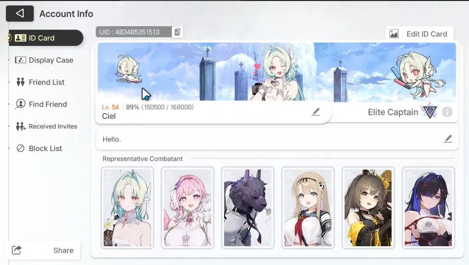 Chaos Zero Nightmare Accounts ASIA|Lv 54|11 SSR ([Adelheid,HaidemariM1,Diana,Nar image 2