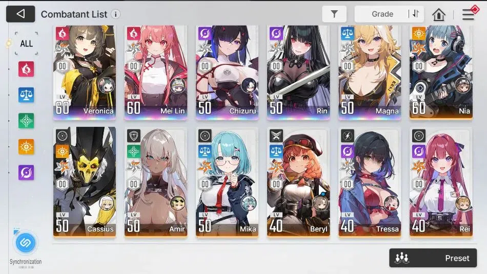 Chaos Zero Nightmare Accounts ASIA|Lv 54|11 SSR ([Adelheid,HaidemariM1,Diana,Nar image 4