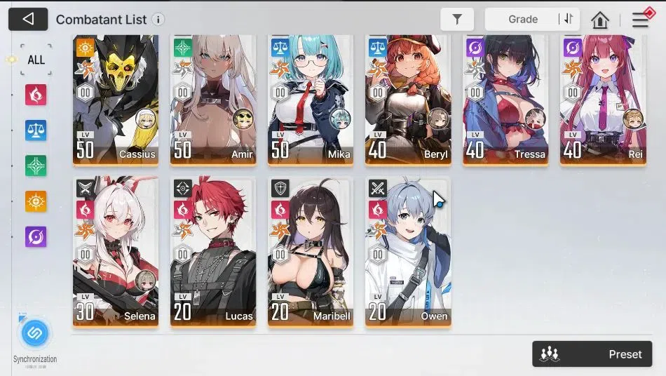 Chaos Zero Nightmare Accounts ASIA|Lv 54|11 SSR ([Adelheid,HaidemariM1,Diana,Nar image 5