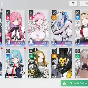 Chaos Zero Nightmare Accounts Global|Lv 33|6 SSR(Rossweisse,Tenebria,Diana,Narja,Haru,Veronica,Etc)|11 SR|1 SSR Selector