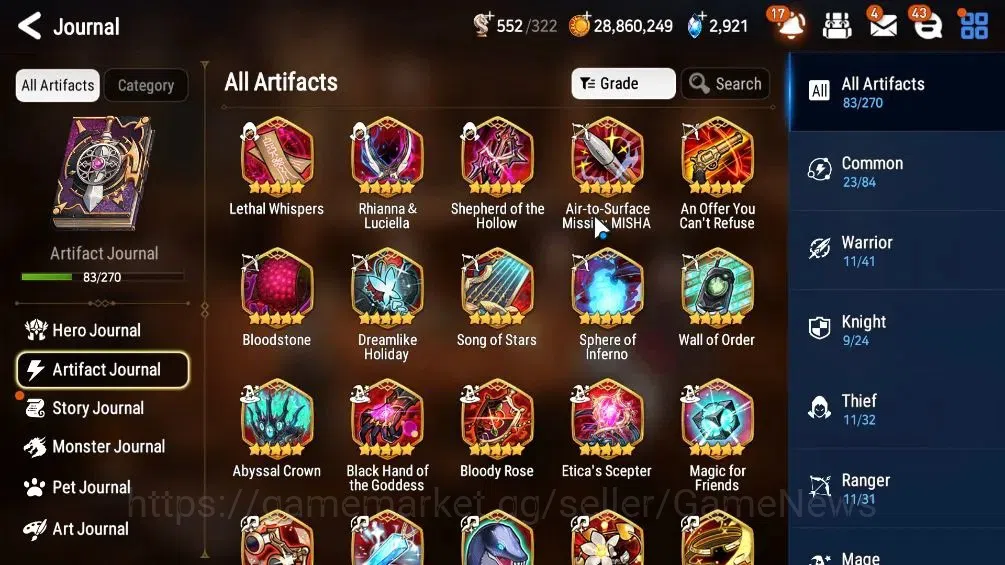 Epic Seven Accounts Limited Hero GLOBAL UNVerif|12 ML(Salome,LOT Scales,WOTM Tenebria,Etc)+Rinak,Setsuka|AUTO WBC Hunt|2,9K 11