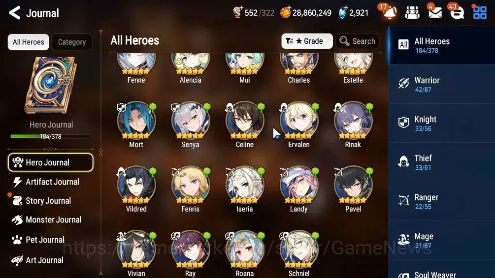 Epic Seven Accounts Limited Hero GLOBAL UNVerif|12 ML(Salome,LOT Scales,WOTM Tenebria,Etc)+Rinak,Setsuka|AUTO WBC Hunt|2,9K 9