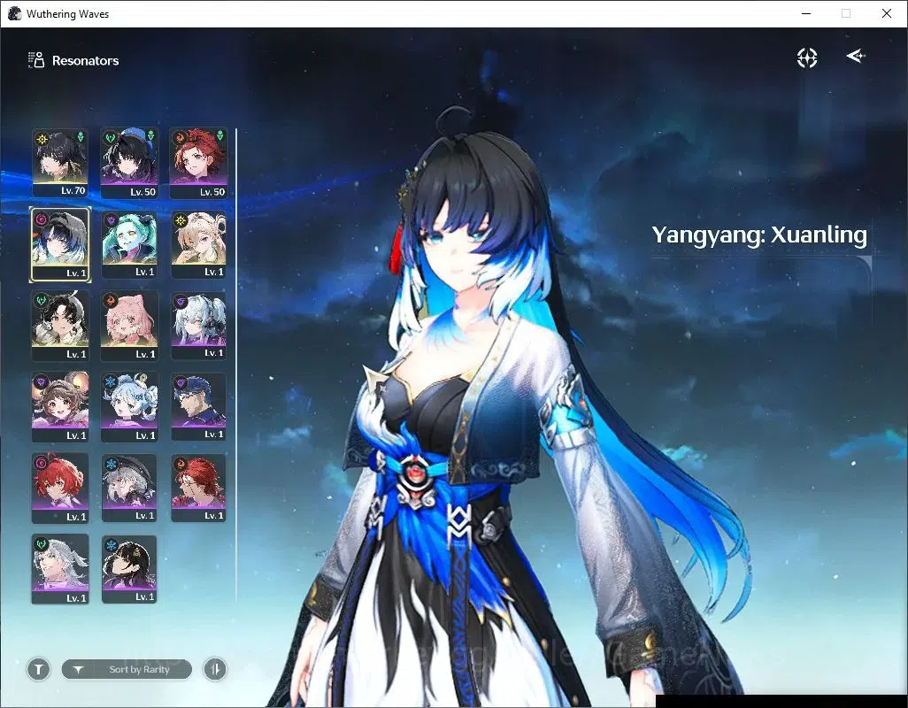 Wuthering Waves Accounts Starter NA|UL 49|7 Limited|( Yangyang:Xuanling CR3,Lynae)+Sign Rebecca +2 STD Char|DB Lvl 29|Female 1