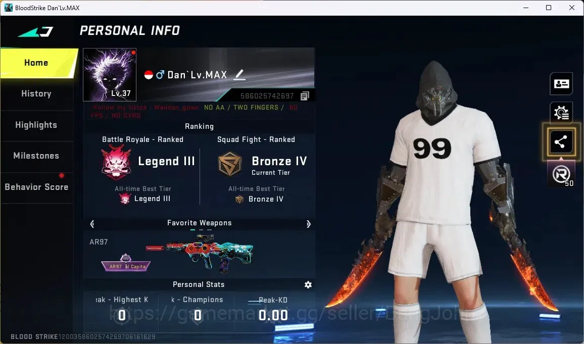 Blood Strike Accounts ASIA | ULTRA MELEE: Dual Blades Perdition | ULTRA image 1