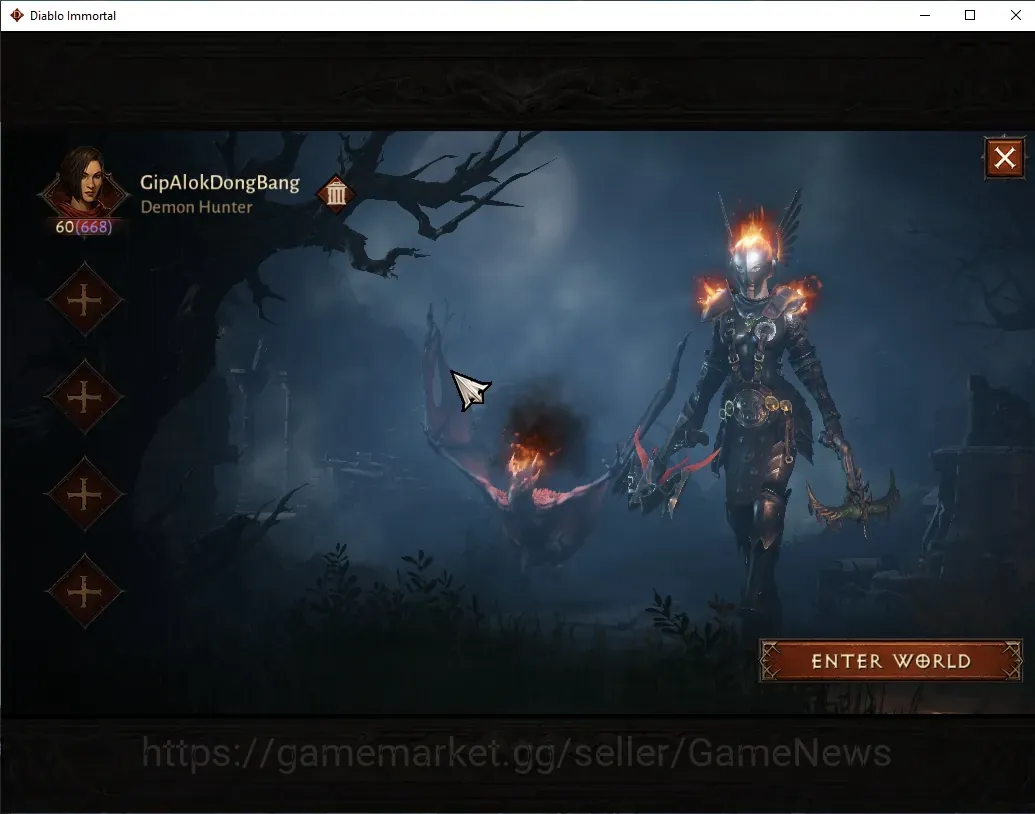 Diablo Immortal Accounts High-End EU-Ammuit|CS ON|Lv60(668)|Demon Hunter|37K|Reso 588|Paragon Brawler|Inferno I|1 Cosmetic 1