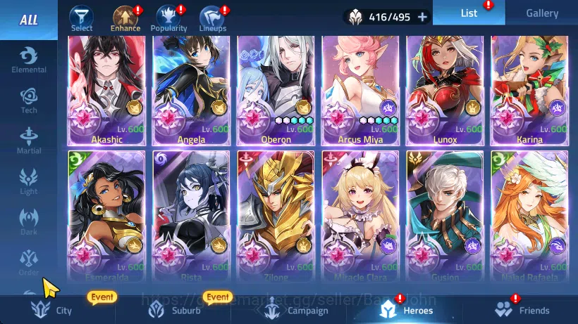 Mobile Legends: Adventure Accounts Server 70xxx Lvl 357 | Hero 416 | 20 Hero Nexus | image 12