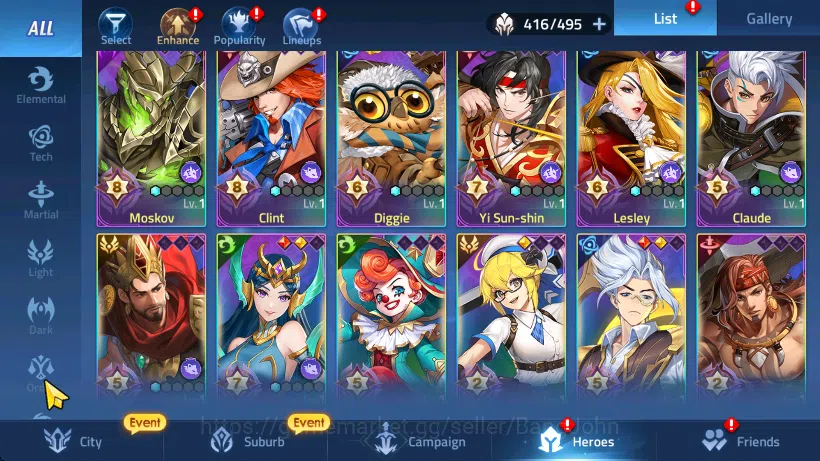 Mobile Legends: Adventure Accounts Server 70xxx Lvl 357 | Hero 416 | 20 Hero Nexus | image 5