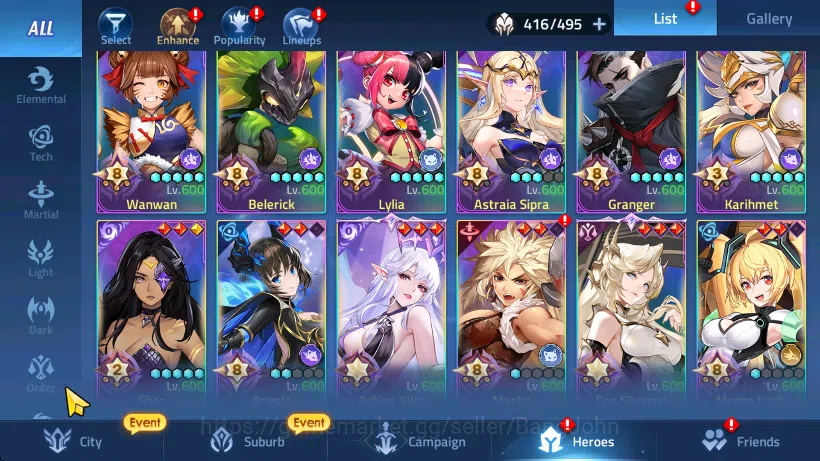 Mobile Legends: Adventure Accounts Server 70xxx Lvl 357 | Hero 416 | 20 Hero Nexus | image 9