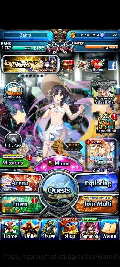 Grand Summoners Accounts Global|Rank 103|1 Sp Art|25 Ascend+11 TW|[Inumuta, image 1