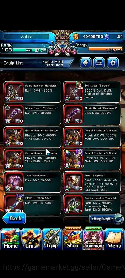 Grand Summoners Accounts Global|Rank 103|1 Sp Art|25 Ascend+11 TW|[Inumuta, image 13
