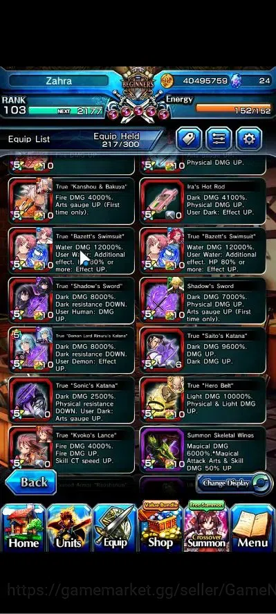 Grand Summoners Accounts Global|Rank 103|1 Sp Art|25 Ascend+11 TW|[Inumuta, image 17