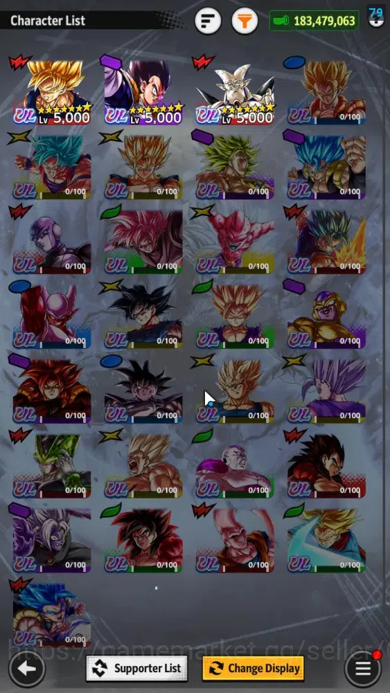Dragon Ball Legends Accounts 183M Total Power|LV 156|3UL+2LR+28LL|SS Goku,Veget image 3