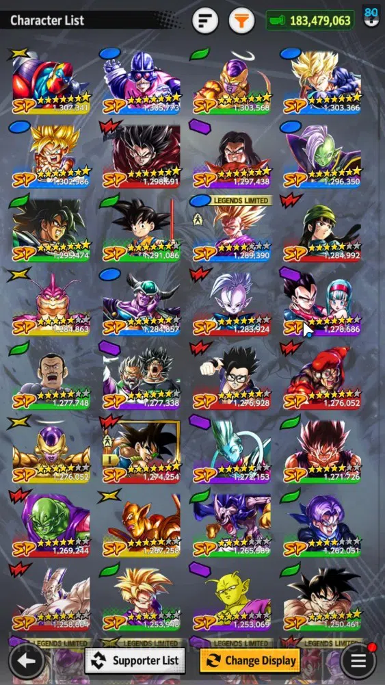 Dragon Ball Legends Accounts 183M Total Power|LV 156|3UL+2LR+28LL|SS Goku,Veget image 7