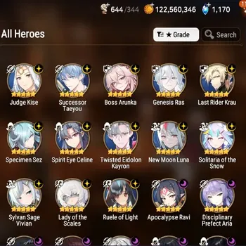 Epic Seven Accounts High-End Asia Verif|31ML(School NurseYulha,Lots,Disciplinary Aria,Zio,Renoa,etc)+Perfum