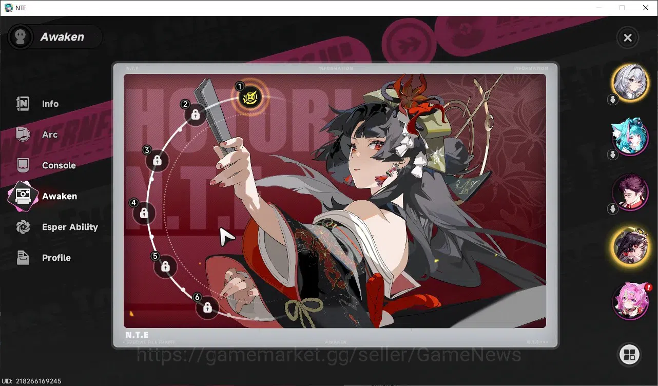 Neverness to Everness Accounts GLOBAL NA|HL 3|1 SSR| Limited Hotori Awk 1 +Signat image 3
