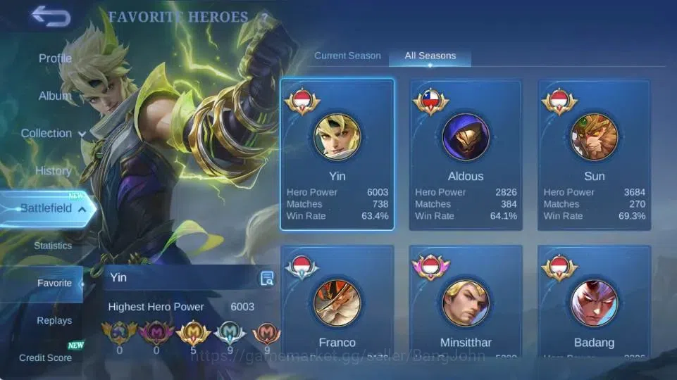 Mobile Legends: Bang Bang Accounts Global|Hero 119|Skin 228|Renowned|LuckyBox Karrie, image 12